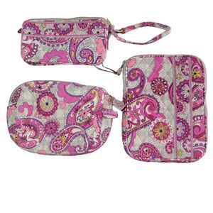 Vera Bradley Paisley Meets Plaid travel bag case lot